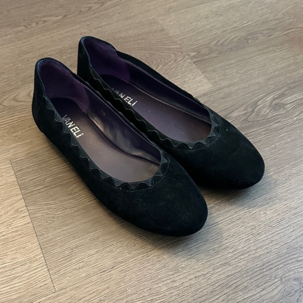 Vaneli Women's Black Suede Loafers